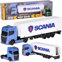 Maisto Scania 770S sunkvežimis su priekaba, mėlyna/balta