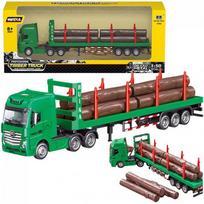 huini - HUINA Medieną transportuojantis sunkvežimis 1:50, Žalias (Green) - 1 nuotrauka
