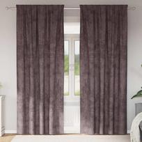 vidaXL Aksominio tipo užuolaidos 2 vnt. Ruda (Brown) 225 x 140 cm