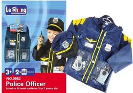 Lean Toys - Vaikiškas policininko kostiumas, 3-7 metų vaikams (Children's Policeman Fancy Dress)
