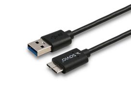 SAVIO CL-102 USB 3.0 A (M) - Micro USB 3.0 B (M) kabelis 1m Juodas (Black)