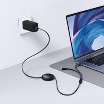 Baseus Bright Mirror Series USB-C Ištraukiamas Kabelis - 2 x USB-C 100W 1m Juodas (Black)