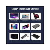 usb 100w laidas - San Guan CA914135 USB-C - USB-C kabelis, PD100W, USB4, 3m, Juodas (Black) - 1 nuotrauka