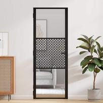 stiklas durims - Stumdomos durys vidaXL, juodos (Black), 83 cm x 201,5 cm, grūdintas stiklas ir aliuminis - 3 nuotrauka