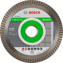 pjovimo diskai 125 - Deimantinis pjovimo diskas Bosch BEST FOR CERAMIC EXTRACLEAN TURBO; 125 mm - 1 nuotrauka