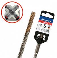 Grąžtas Specialist  Quattro 19/3-05100, gipskartoniui/betonui/plytelės, sds plus, 5 mm x 16 cm