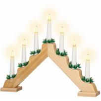 Dekoratyvinė LED žvakidė Springos CL4108, ruda/balta (Brown/White)