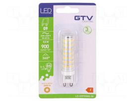 GTV LED Lempa G9 9.5W 3000K 900lm Šiltai balta (Warm White)