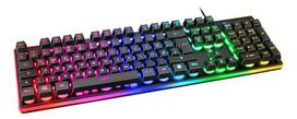 rgb keyboard - Deltaco GAM-021-RGB-DE Mechaninė Klaviatūra Žaidimams Juoda (Black) - 1 nuotrauka
