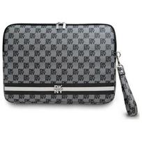 krepsys nesiojamam kompiuteriui 16 - DKNY Sleeve Checkered Pattern Printed Stripes 16" Laptop Case - Black - 1 nuotrauka