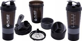Pure2Improve Gertuvė Fitness Shaker, 500 ml, Juodas/Pilkas (Black/Grey)