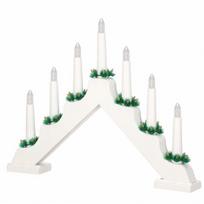 Kalėdinė žvakidė "Žvakė" Springos CL0859, 30.5 cm, balta (White)