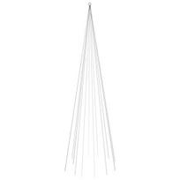 vidaXL Kalėdų eglutė ant vėliavos stiebo, 500 cm, 732 Mėlynos (Blue) LED