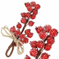 Dirbtinė Kalėdinė šakelė Springos CA1206, ruda/raudona, 15 cm