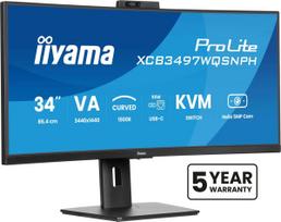 Iiyama ProLite XCB3497WQSNPH-B1 34", VA, UWQHD, lenktas, Juodas (Black)