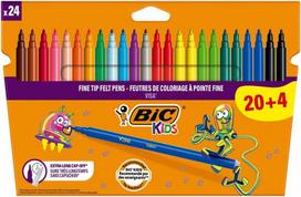 Flomasteriai BIC KIDS VISA 897098, vienpusiai, 24 vnt.