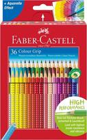 Faber-Castell Colour Grip, akvareliniai pieštukai, 36 spalvos, tribriauniai