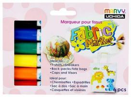 MARVY Fabric Marker #560-6A, šviesių audinių dekoravimui, 6 vnt.