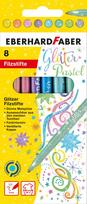Flomasteriai EberhardFaber, blizgūs, pasteliniai, 8 spalvų