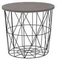 Kavos staliukas Halmar Mariffa Black/Gray, 420x420x410 mm