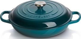 Le Creuset Gourmet Signature žemas puodas 30 cm, jūros mėlynas (Deep Teal)