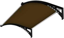 Stogelis virš durų LED, 100x150 cm, tamsintas rudas (Brown)