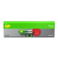 GP SUPER ALKALINE AA (LR6) 1.5V, 12 vnt.