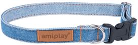 Antkaklis šunims Amiplay Denim, mėlyna, 450 - 700 mm x 25 mm, 45-70