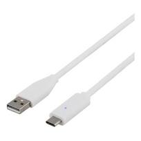 DELTACO USB 2.0 "C-A", 1.5m, baltas / USBC-1010