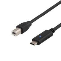 DELTACO USB 2.0 "C-B", 0.25m, juodas / USBC-1012