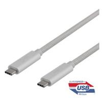 DELTACO USB 3.1, "C-C", 1m, sidabrinė / USBC-1417M