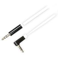 DELTACO garso, 3.5mm-3.5mm kampinis, 1.0m, baltas lankstus / AUD-123