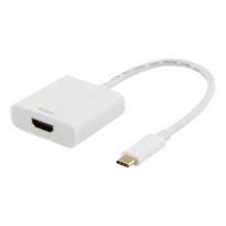 Adapteris DELTACO USB-C - HDMI, baltas / USBC-HDMI7