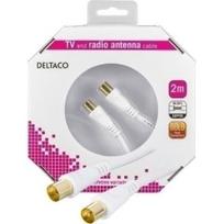 DELTACO TV antenos, 75 Ohm, 2.0m, baltas / AN-102-K