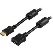 DELTACO HDMI-M - HDMI-F, juodas, 2m / HDMI-122