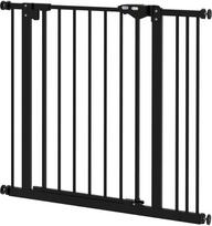 sunu varteliais - PawHut šunų apsauginiai varteliai, 74-87 cm, juodas (Black) - 1 nuotrauka