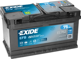 EXIDE EL752 12V 75Ah 730A D+