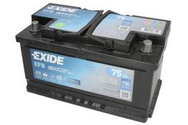 akumuliatorius starteris - EXIDE EL752 12V 75Ah 730A D+ - 2 nuotrauka
