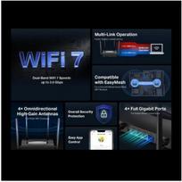router wifi7 - Mercusys MR25BE Wi-Fi 7 Maršrutizatorius Juodas (Black) - 1 nuotrauka
