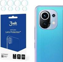 xiaomi kamera apsaugos - 3MK 3MK Lens Protect Xiaomi Mi 11 5G Camera lens protection 4pcs - 1 nuotrauka