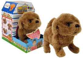 Lean Toys interaktyvus pliušinis šuniukas Rudas (Brown)