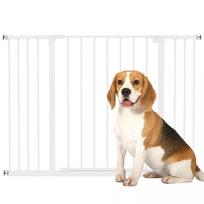 laiptu varteliai sunims - PawHut laiptų vartai, metaliniai, reguliuojami, 76-107 cm, balti (White) - 1 nuotrauka