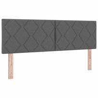 ciuzinys 190 - vidaXL Spyruoklinė lova su čiužiniu, tamsiai pilka (Dark Grey), 140x190 cm, audinys - 5 nuotrauka