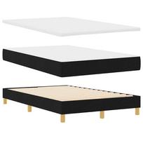 ciuzinys 120x190 cm - vidaXL Krovinių lova su čiužiniu 120x190 cm Juoda (Black), Maža dvigulė, Audinys - 5 nuotrauka