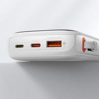 Baseus Qpow Pro 10000mAh 22.5W Balta (White)