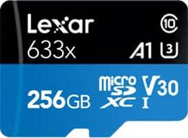 microsdhc - Lexar High-Performance 633x UHS-I micro SDXC, 256 GB, Class 10 - 2 nuotrauka