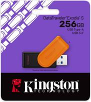 kingston usb 256 - Kingston  256GB Portable USB 3.2 Gen 1 DataTraveler Exodia S (Black/Orange) | DTXS/256GB - 2 nuotrauka