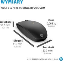 pele hp - HP 235 Slim Belaidė pelė (Wireless Mouse) - 4 nuotrauka