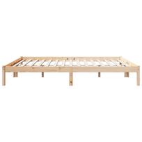 ciuziniai 200x220 - vidaXL Lovos rėmas be čiužinio, natūrali (Natural), 200x220 cm, pušies masyvas - 5 nuotrauka