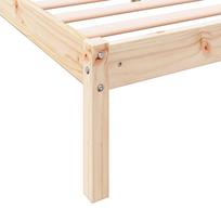 ciuziniai 200x220 - vidaXL Lovos rėmas be čiužinio, natūrali (Natural), 200x220 cm, pušies masyvas - 6 nuotrauka